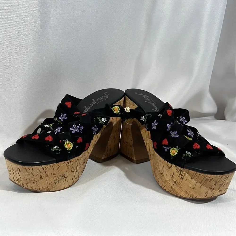 FREE PEOPLE LISBON PLATFORM MULES SIZE 39 NWT